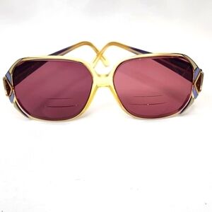Vintage Bifocal Sunglasses Jacquelyn Shea MCM Geometric BIG Statement 2"+